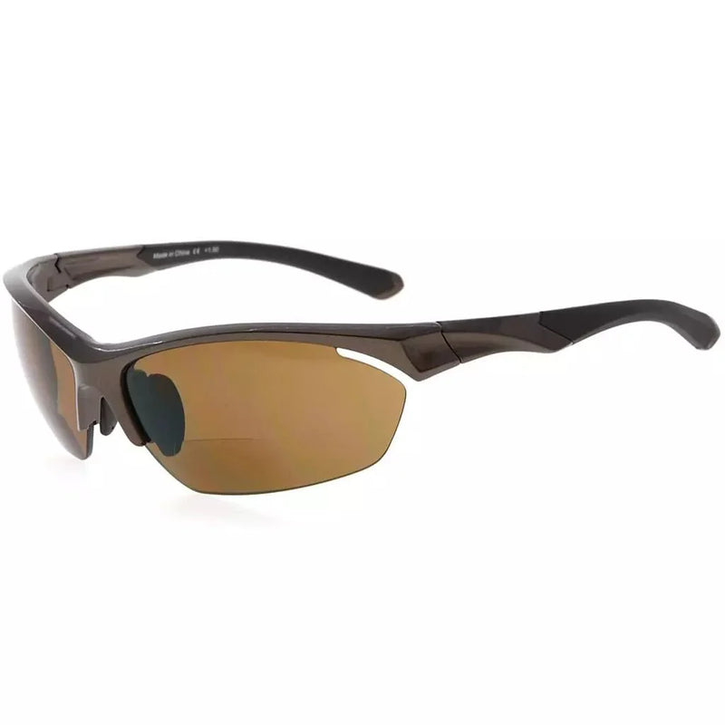 eyekeeper.com TR90 Half Rim Sports Bifocal Sunglasses for Cycling Fishing SG902 Eyeglasses White Smoke Brown / +1.00,Brown / +1.25,Brown / +1.50,Brown / +1.75,Brown / +2.00,Brown / +2.25,Brown / +2.50,Brown / +3.00,Brown / +3.50