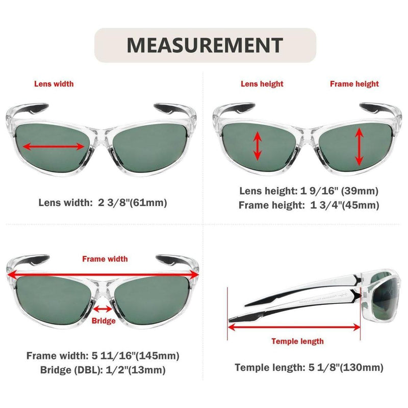 eyekeeper.com Polarized Sport Style Sunglasses With TR90 Frame TH6145 Sunglasses Light Gray Black Grey Lens / without magnification,Black Silver Mirror / without magnification,Black Blue Mirror / without magnification,Brown / without magnification,Clear Green Lens / without magnification,Black Green Mirror / without magnification,Grey Gold Mirro
