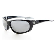 eyekeeper.com Polarized Sport Style Sunglasses With TR90 Frame TH6145 Sunglasses Light Gray Black Silver Mirror / without magnification