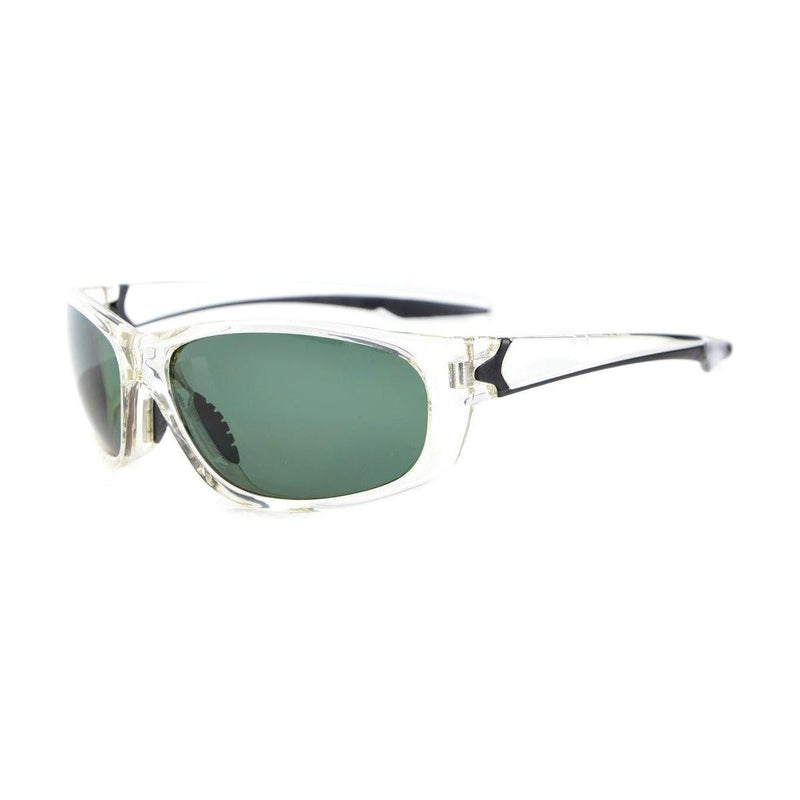 eyekeeper.com Polarized Sport Style Sunglasses With TR90 Frame TH6145 Sunglasses Slate Gray Clear Green Lens / without magnification