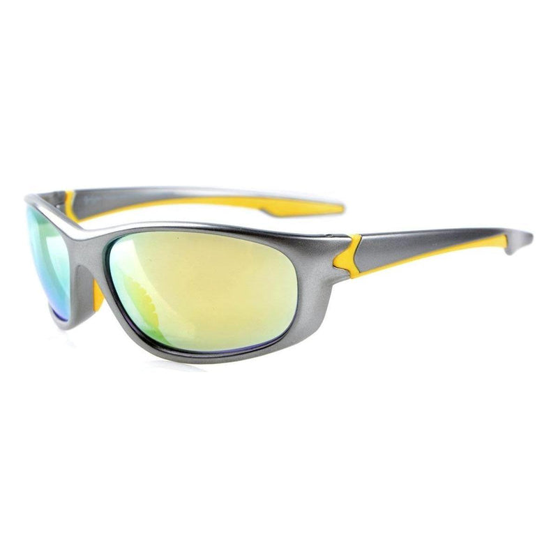 eyekeeper.com Polarized Sport Style Sunglasses With TR90 Frame TH6145 Sunglasses Tan Grey Gold Mirror / without magnification