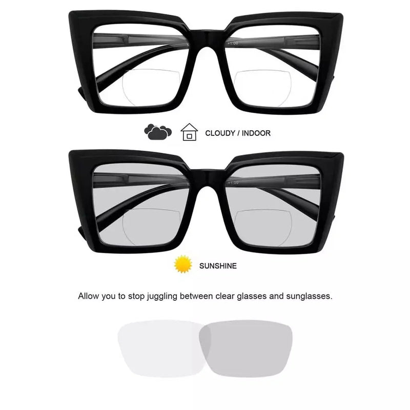 eyekeeper.com Transition Photochromic Oversized Bifocal Reading Glasses BSBR2141 Eyeglasses White Smoke Black / +1.00,Black / +1.50,Black / +2.00,Black / +2.50,Black / +3.00,Black / +3.50,Clear / +1.00,Clear / +1.50,Clear / +2.00,Clear / +2.50,Clear / +3.00,Clear / +3.50,Brown Tortoise / +1.00,Brown Tortoise / +1.50,Brown Tortoise / +2.00,Brown Tortoise / +