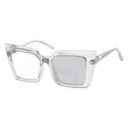 eyekeeper.com Transition Photochromic Oversized Bifocal Reading Glasses BSBR2141 Eyeglasses White Smoke Clear / +1.00,Clear / +1.50,Clear / +2.00,Clear / +2.50,Clear / +3.00,Clear / +3.50