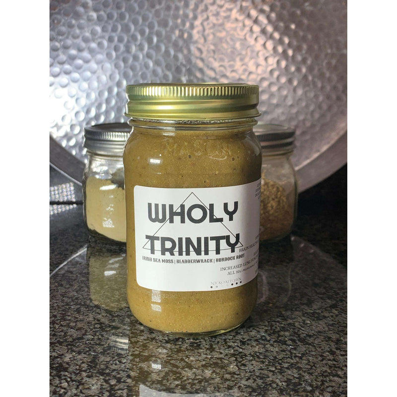 Nicko Kitchen Shop WholyTrinity Sea Moss Gel with Bladderwrack & Burdock Root 16oz Nutrition Gels & Chews Dark Slate Gray