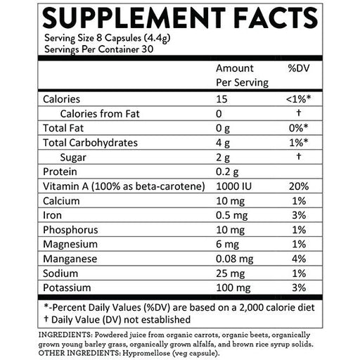 Hallelujah Diet TrioMax Capsules Dehydrated Juice Powder Black