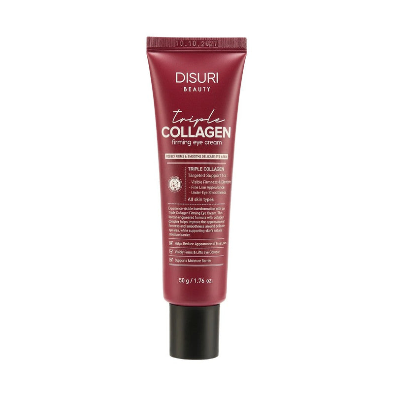 DISURI BEAUTY Triple Collagen Firming Eye Cream Face Moisturizer White Smoke