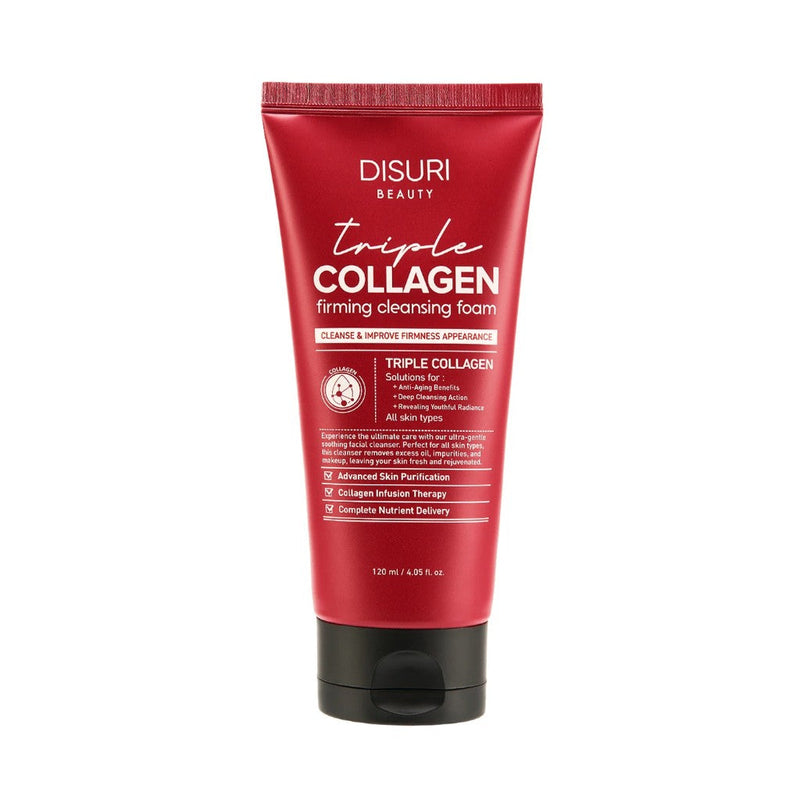 DISURI BEAUTY DISURI Triple Collagen Firming Foam - Korean Anti-Aging Cleanser with 3,000ppm Collagen Complex White Smoke
