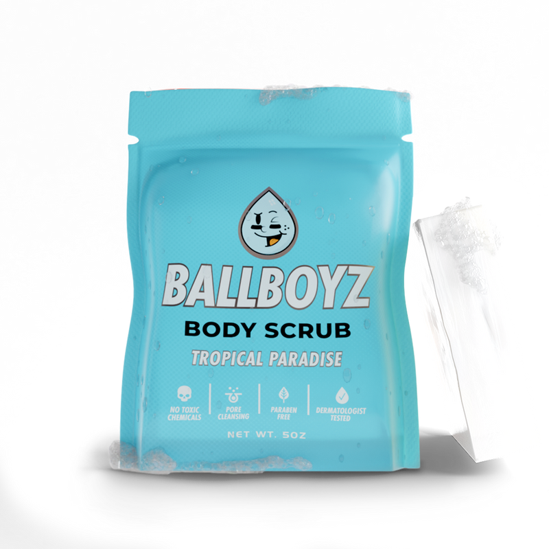 BALLBOYZ Tropical Paradise Body Scrub (Medium Acne) Medium Turquoise