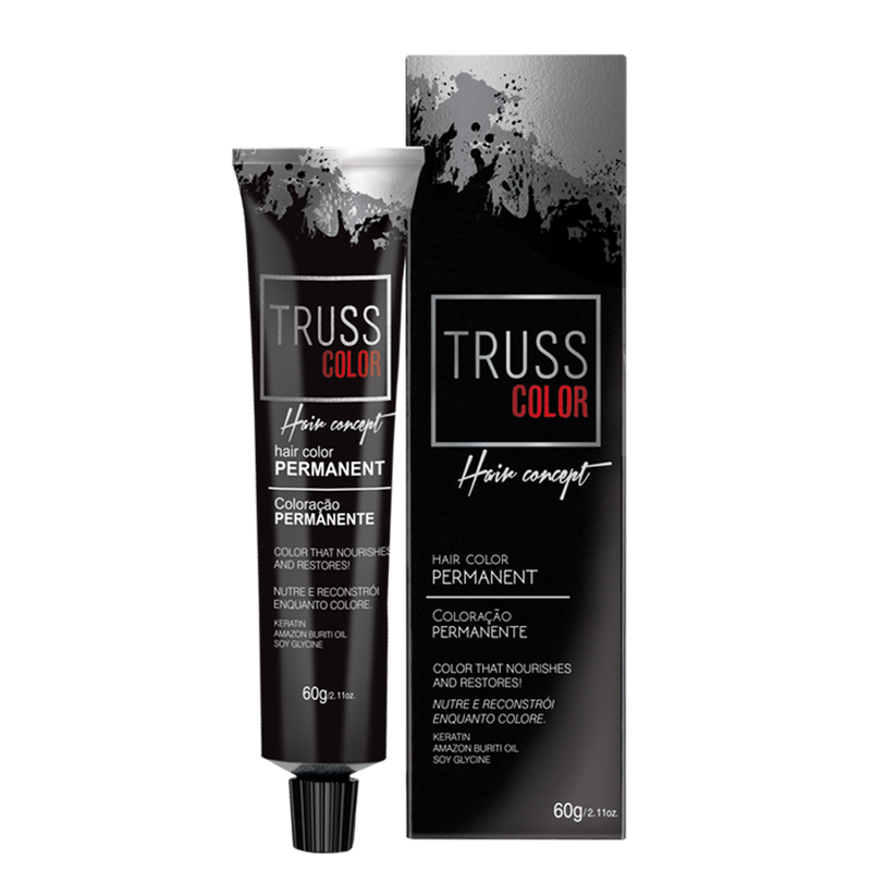 VIP Extensions Truss Permanent 8.44 Light Intense Copper Blonde Permanent Hair Color Black