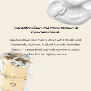 EpiLynx Anti-Aging Gold Infusion Cream – Brightening, Firming & Hydrating Moisturizer Face Creams Antique White