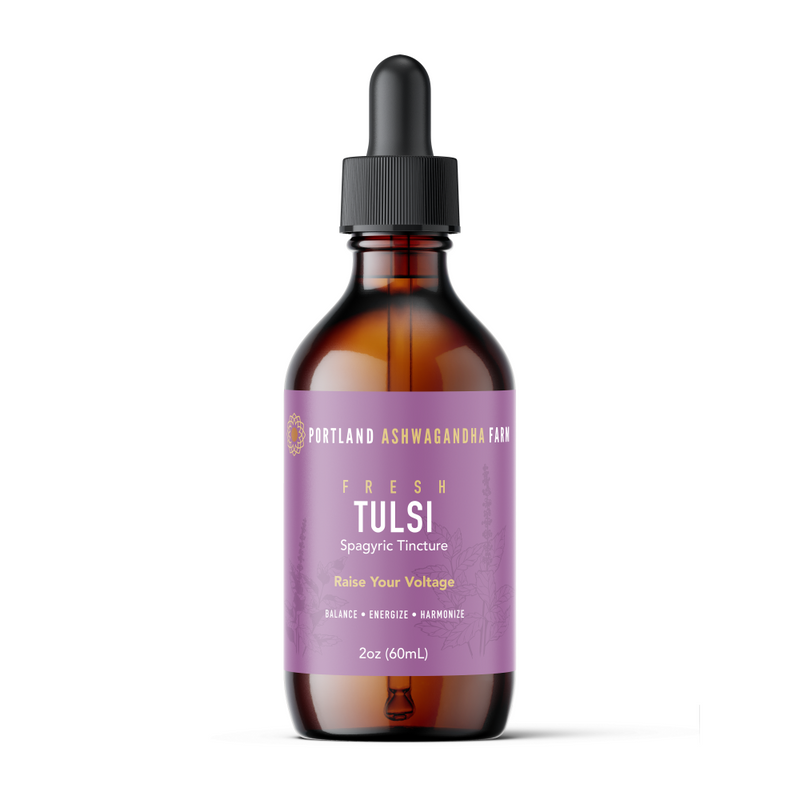 Portland Ashwagandha Farm Tulsi - Spagyric Tincture Tincture Rosy Brown 2oz