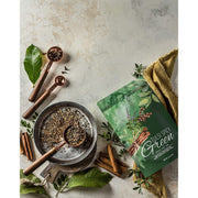 Gardenika Shop Tulsi Spicy Chai Tea, Energy & Focus - Green Tea - Organic & Kosher Loose Leaf Tea Dark Gray