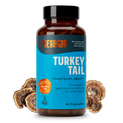 FreshCap Mushrooms Organic Turkey Tail Mushroom Capsules Capsules Black 60 Capsules