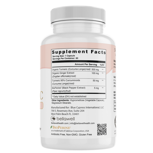Bellawell Health Turmeric & Ginger Formula - by Bellawell Capsules Lavender