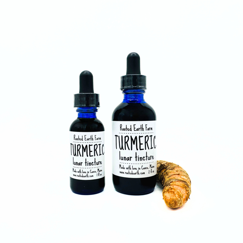 Rooted Earth Farm + Apothecary Turmeric Tincture Tinctures + Capsules White Smoke 1 oz,2 oz