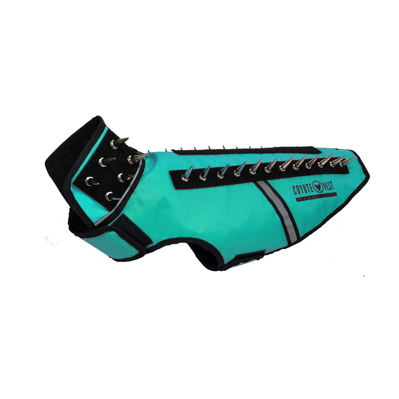 CoyoteVest SpikeVest Vest White Smoke Medium / Turquoise