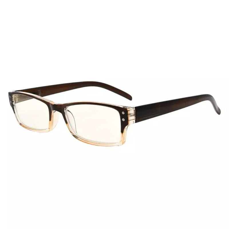 eyekeeper.com Two-tone Color Computer Reading Glasses CG012 Eyeglasses White Smoke Brown Clear / without magnification,Brown Clear / +0.50,Brown Clear / +0.75,Brown Clear / +1.00,Brown Clear / +1.25,Brown Clear / +1.50,Brown Clear / +1.75,Brown Clear / +2.00,Brown Clear / +2.25,Brown Clear / +2.50,Brown Clear / +2.75,Brown Clear / +3.00