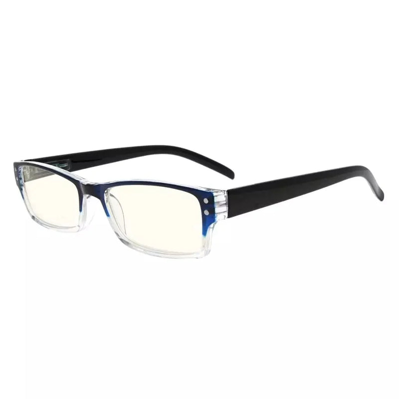 eyekeeper.com Two-tone Color Computer Reading Glasses CG012 Eyeglasses White Smoke Blue Clear / without magnification,Blue Clear / +0.50,Blue Clear / +0.75,Blue Clear / +1.00,Blue Clear / +1.25,Blue Clear / +1.50,Blue Clear / +2.00,Blue Clear / +2.25,Blue Clear / +2.50,Blue Clear / +2.75,Blue Clear / +3.00,Blue Clear / +3.50,Blue Clear