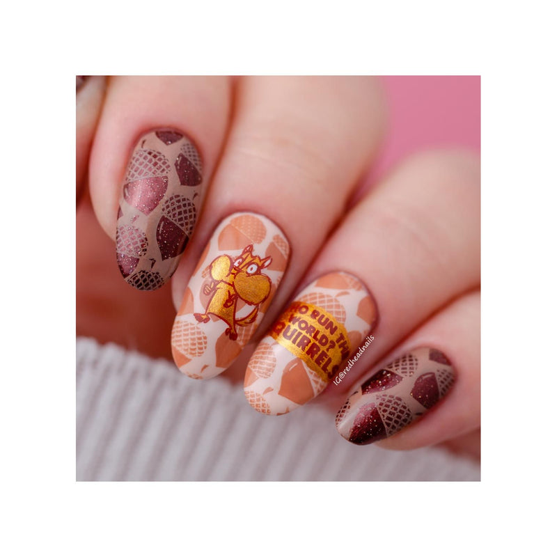 UberChic Beauty I Always Fall For Autumn Stamping Plate Rosy Brown