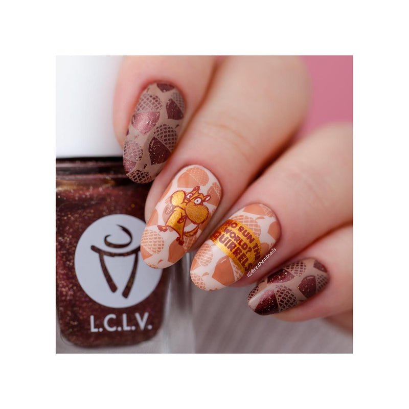 UberChic Beauty I Always Fall For Autumn Stamping Plate Rosy Brown
