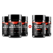 Snap Supplements Ultimate Testo + Nitric Oxide Bundle - Buy 3, Get 2 Black