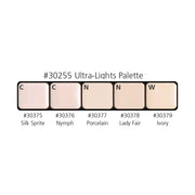 Graftobian Make-Up Company Glamour Crème™ Ultra HD Foundation Palettes Antique White Warm #1,Warm #2,Warm #3,Neutral #1,Neutral #2,Neutral #3,Cool #1,Cool #2,Ultra-Lights
