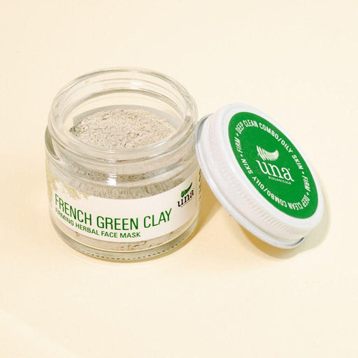 Una Biologicals® French Green Clay Firming Herbal Mask | Face Care | Una Biologicals Skin Care Clay Mask Antique White