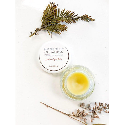 Butter Me Up Organics Caffinated Under Eye Balm / Dark Circles / Under Eye Bags / Puffy Under Eyes / Fine Lines Wrinkles Face White Smoke