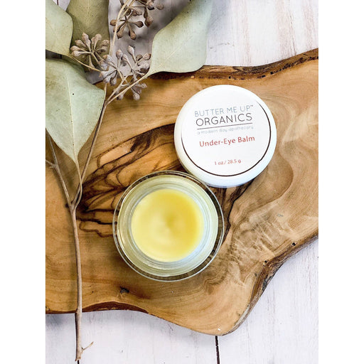 Butter Me Up Organics Caffinated Under Eye Balm / Dark Circles / Under Eye Bags / Puffy Under Eyes / Fine Lines Wrinkles Face Light Gray