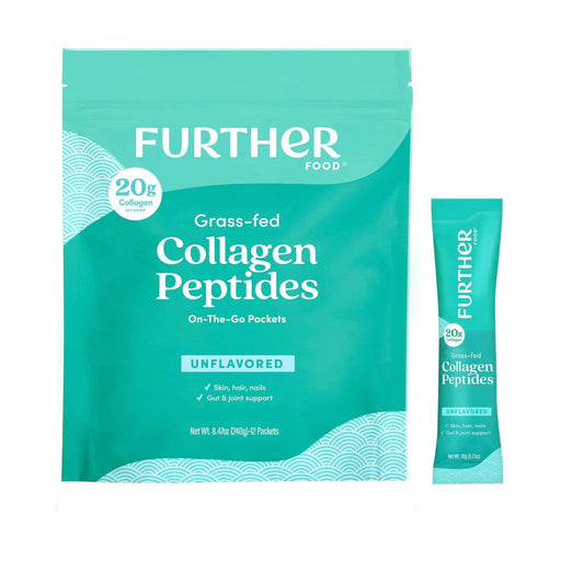 Further Food Unflavored Collagen Stick Packets Collagen Light Sea Green