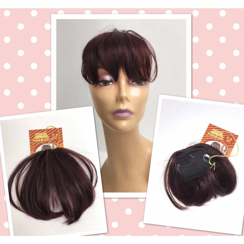 VIP Extensions Unique 100% Human Hair Bang Piece Hair Extension White Smoke M99J