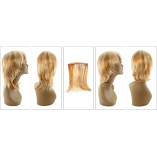 VIP Extensions Unique 100% Human Hair Detachable Wig / Style "HDI" Wig White Smoke P1B/350,P1B/BURGUNDY
