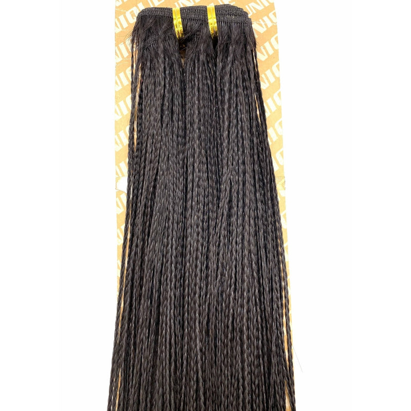 VIP Extensions Unique Micro Braid 14" T1B Burgundy / 100% Human Hair Hair Extension Dark Slate Gray 14"