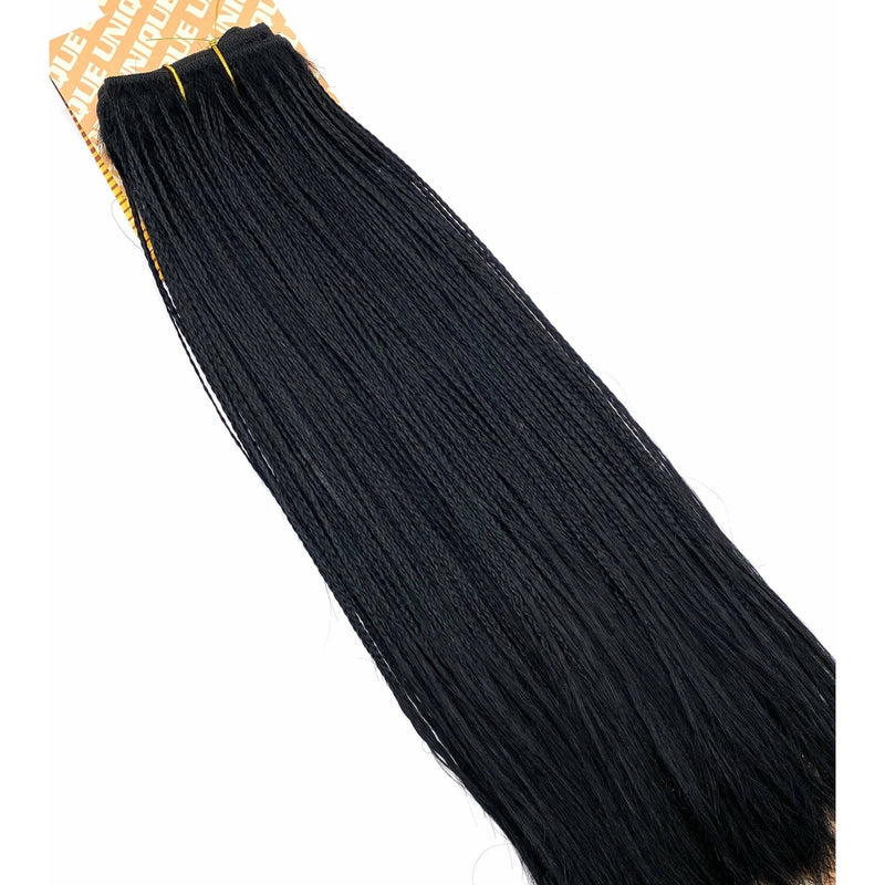 VIP Extensions Unique Micro Braid 14" T1B Burgundy / 100% Human Hair Hair Extension White Smoke 14"