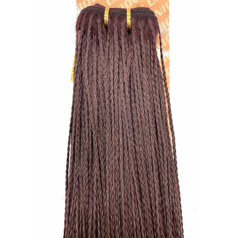 VIP Extensions Unique Micro Braid 14" T1B Burgundy / 100% Human Hair Hair Extension White Smoke 14"