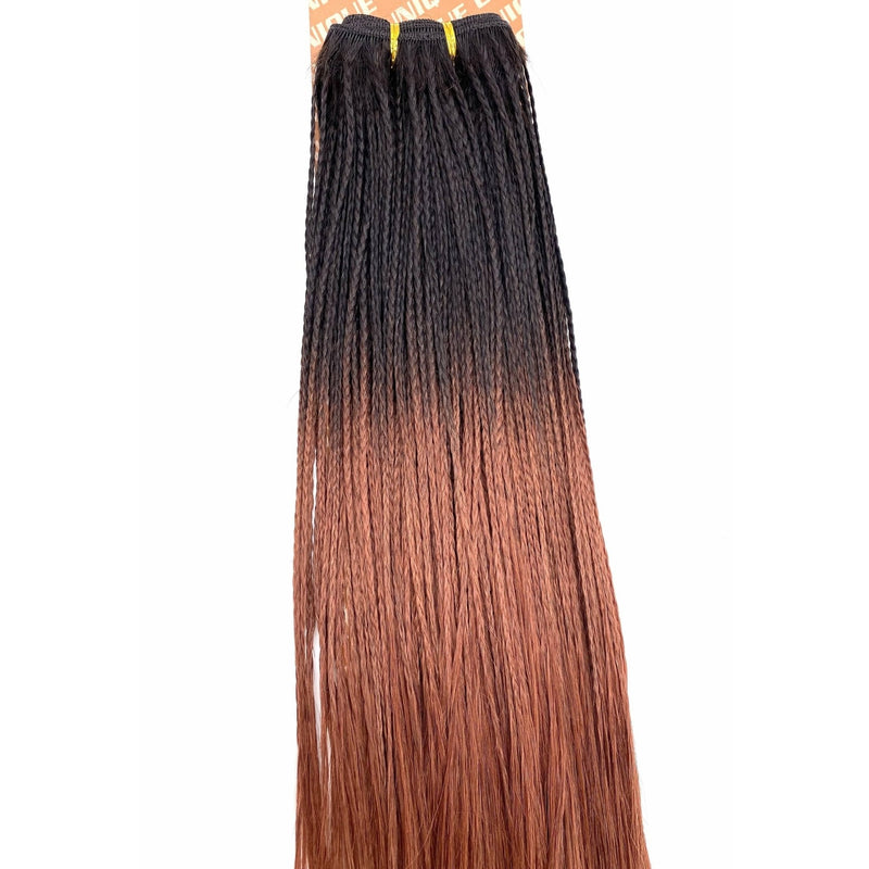 VIP Extensions Unique Micro Braid 14" T1B Burgundy / 100% Human Hair Hair Extension White Smoke 14"