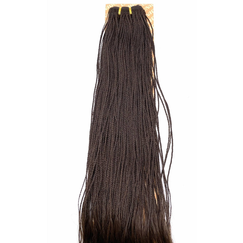 VIP Extensions Unique Micro Braid 14" T1B Burgundy / 100% Human Hair Hair Extension Dark Slate Gray 14"