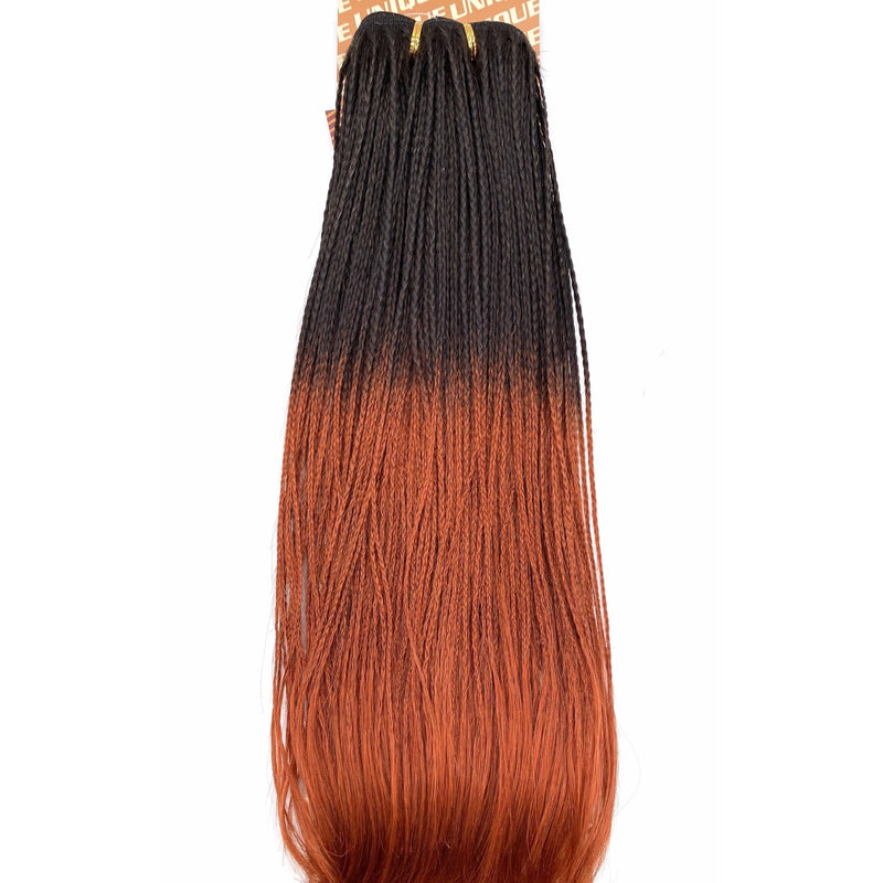 VIP Extensions Unique Micro Braid 14" T1B Burgundy / 100% Human Hair Hair Extension White Smoke 14"