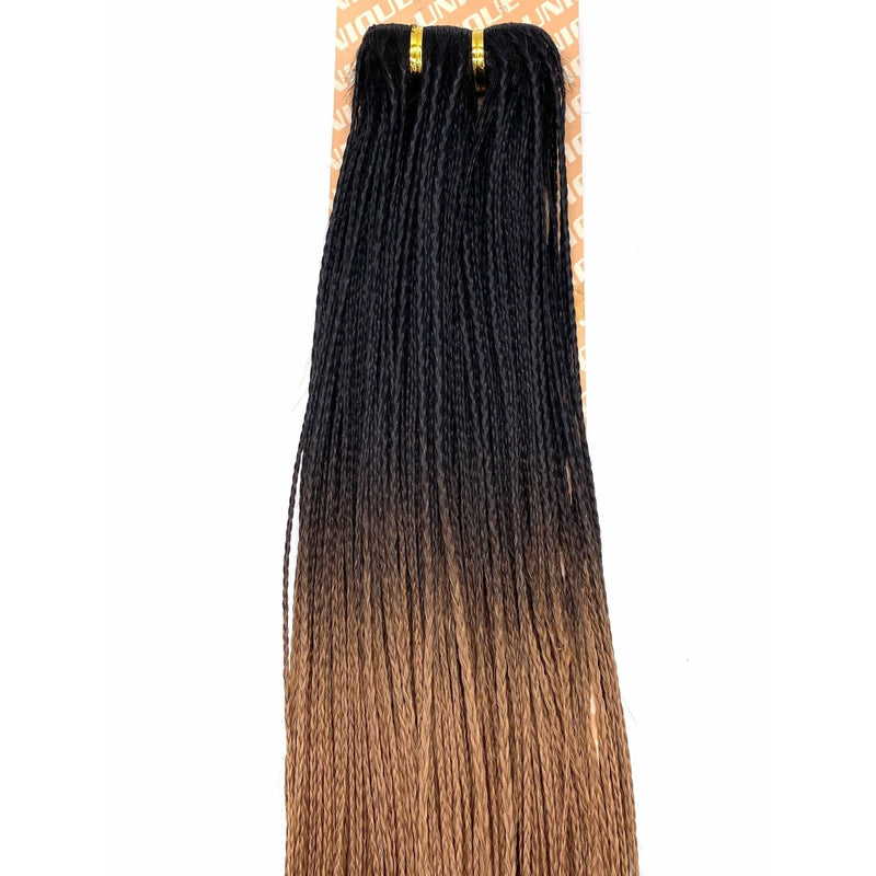 VIP Extensions Unique Micro Braid 14" T1B Burgundy / 100% Human Hair Hair Extension White Smoke 14"