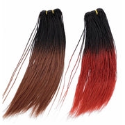 VIP Extensions Unique Micro Braid 14" T1B Burgundy / 100% Human Hair Hair Extension White Smoke 14"
