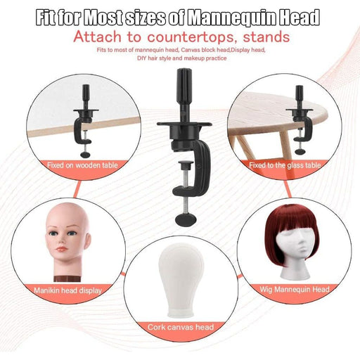 VIP Extensions Unique Practice Head Stand, 1 pc Salon Supplies White Smoke