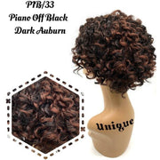 VIP Extensions Unique's 100% Human Hair Full Wig / Style "A3" Wig White Smoke P1B/33 Piano Off Black/Dark Auburn