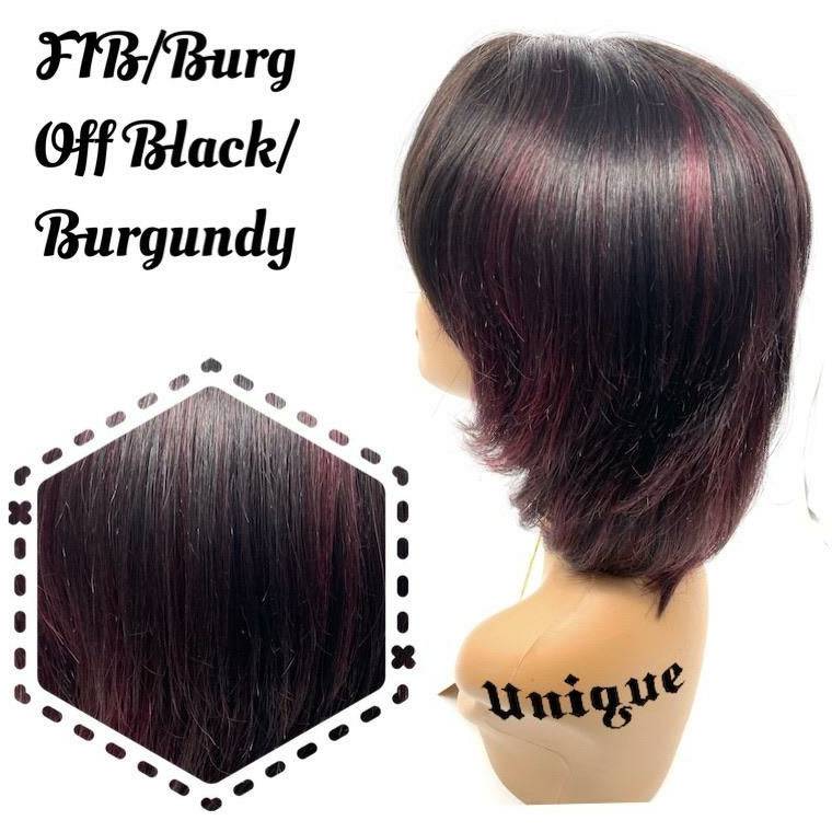 VIP Extensions Unique's 100% Human Hair Full Wig / Style "B1" Wig White Smoke F1B/BURG