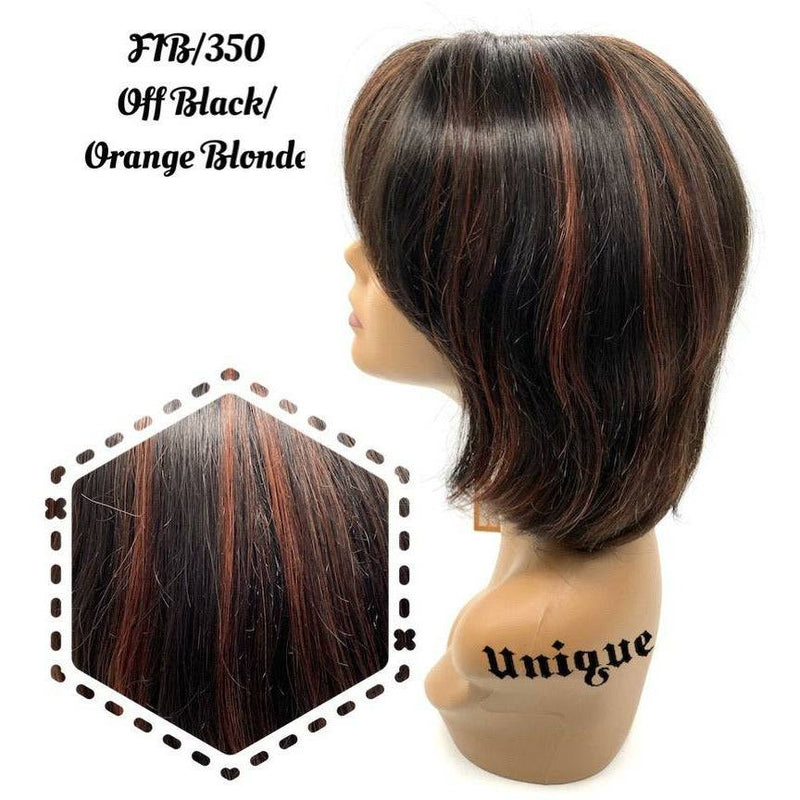 VIP Extensions Unique's 100% Human Hair Full Wig / Style "T" Wig White Smoke F1B/350