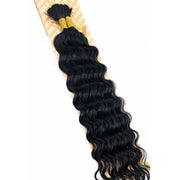VIP Extensions Unique's Human Hair New Deep Bulk 14'' Hair Extension White Smoke 14" / 1 - Jet Black