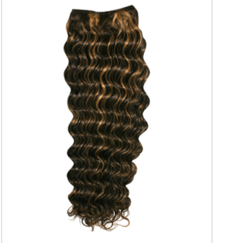 VIP Extensions Unique's Human Hair New Deep Wave 16" Hair Extension White Smoke 1 Jet Black,L33,4,L27,1B,2