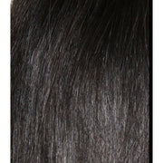 VIP Extensions Unique's Human Hair Perm Straight 18 Inch Hair Extension Dark Slate Gray 1B Off Black