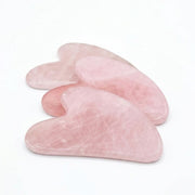 By Robin Creations Rose Quartz Gua Sha Facial Massaging Stone Accessories & Containers White Smoke 3 Stones
