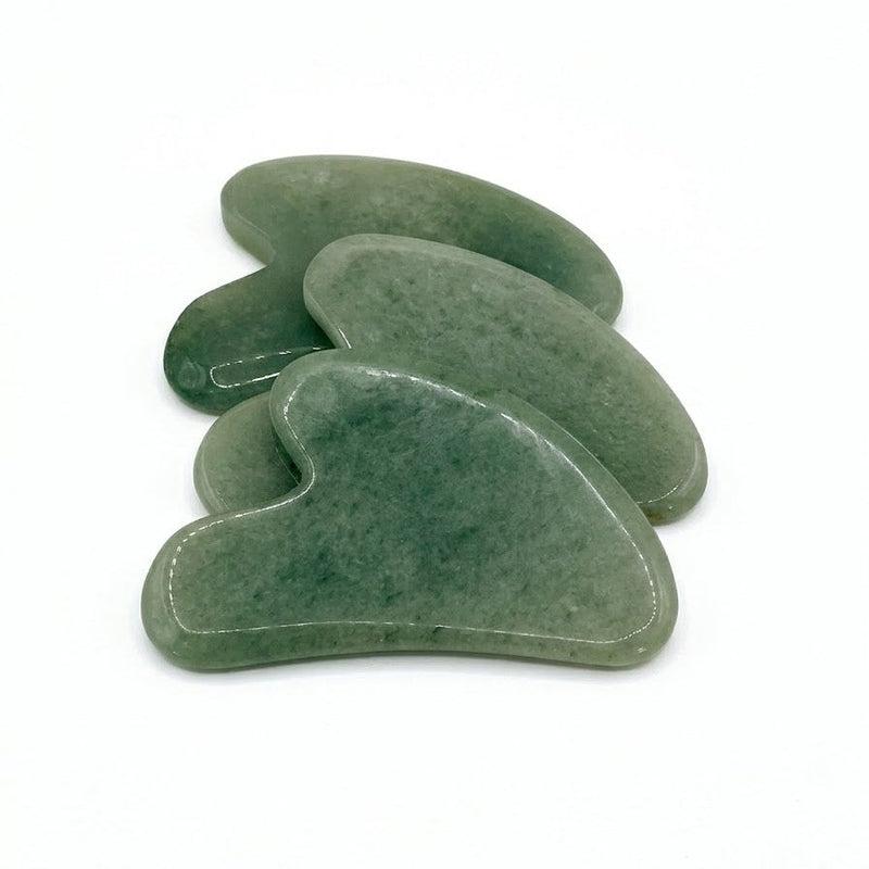 By Robin Creations Green Jade Gua Sha Facial Massaging Stone Accessories & Containers White Smoke 3 Stones