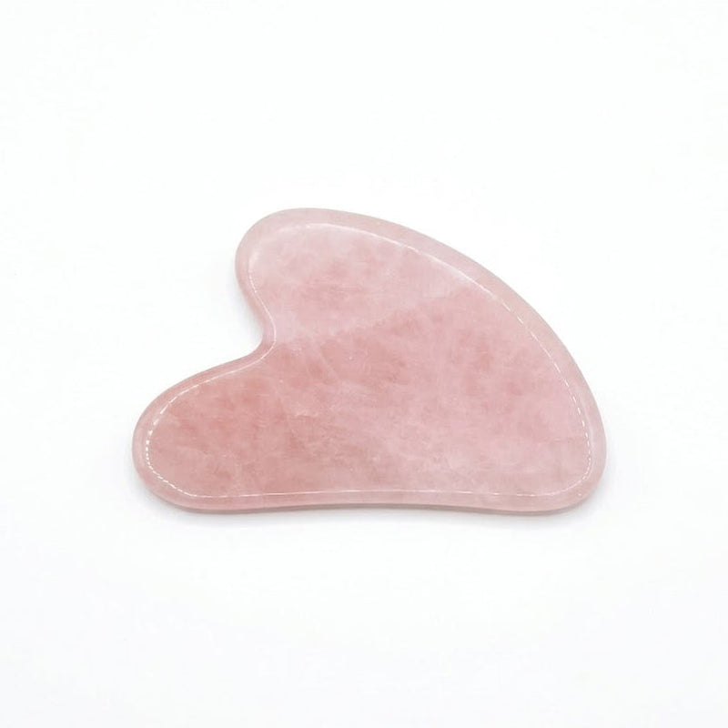 By Robin Creations Rose Quartz Gua Sha Facial Massaging Stone Accessories & Containers White Smoke 1 Stone